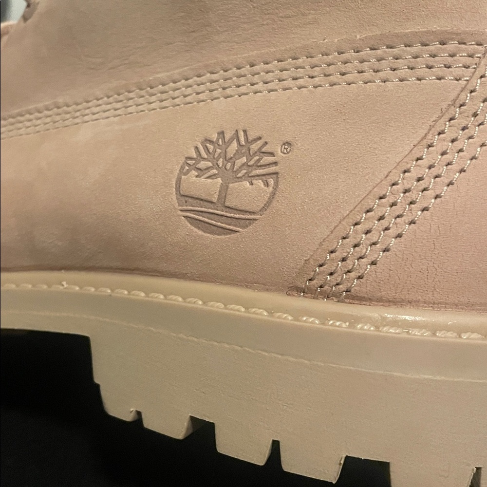 Timberland Premium 6 In Lace Waterproof Light Beige Nubuck Women’s 7 - Picture 4 of 5